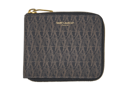 Saint Laurent Bi-Fold Wallet, Canvas/Leather, Brown, MII, DB/B, 2*